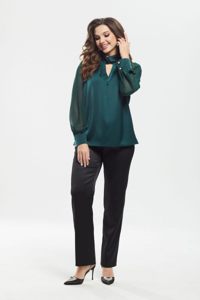 Блуза MALI 620-059 изумруд - фото 7