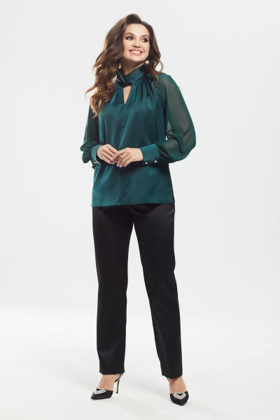 Блуза MALI 620-059 изумруд - фото 6