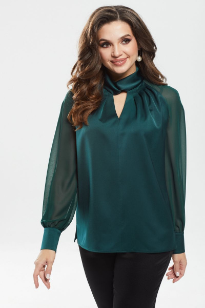 Блуза MALI 620-059 изумруд - фото 5