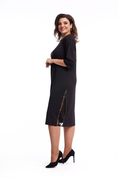 Платье с кружевными вставками и съемным поясом из текстиля Almirastyle 208 - фото 3