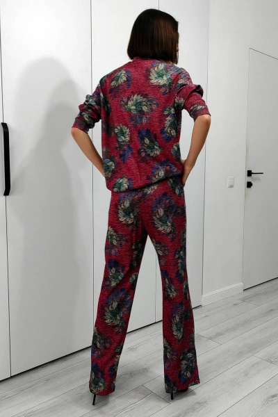 Брюки, свитшот PATRICIA by La Cafe NY15446 красный,зеленый - фото 4
