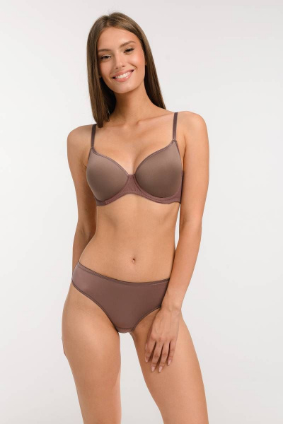 Бежевые трусы-слип из трикотажа с высокой посадкой Milady 211 30.3 - фото 3