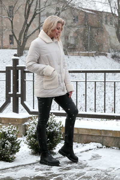 Куртка IUKONA 6029 жемчужный - фото 6