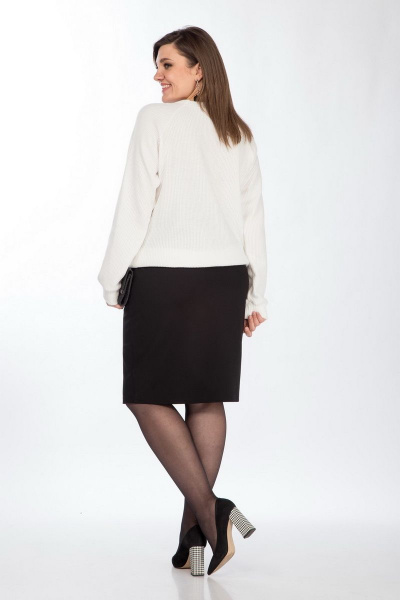 Джемпер, юбка INVITE 6015а белый+черный - фото 2