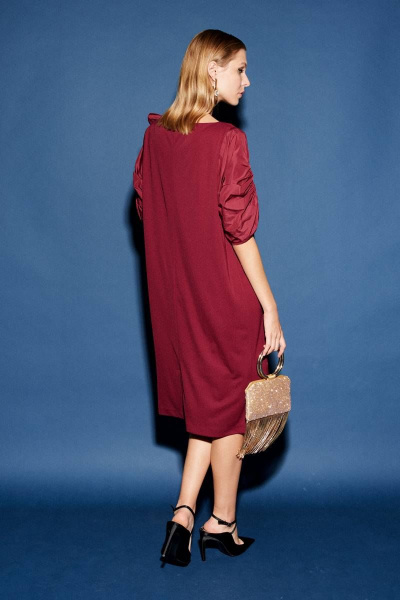 Платье Lokka 446 бордовый - фото 3
