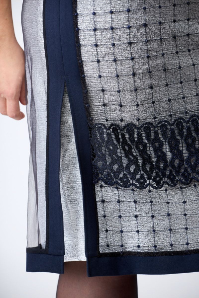 Платье из кружево и сетки с цветочным принтом Solomeya Lux 761A - фото 5