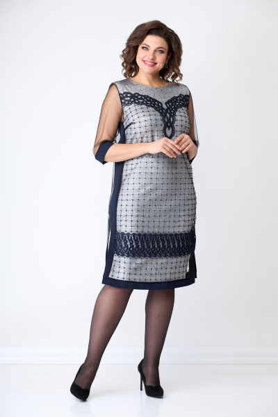 Платье из кружево и сетки с цветочным принтом Solomeya Lux 761A - фото 2