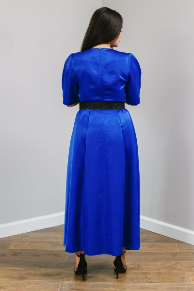 Платье с отрезной талией, карманами и молнией на спине MadameRita 1289 синий - фото 6