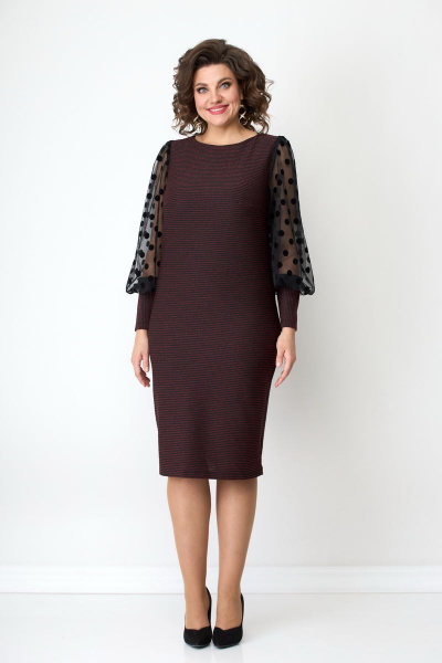 Платье из трикотажа с люрексом и сеткой без застежек Solomeya Lux 759E - фото 5