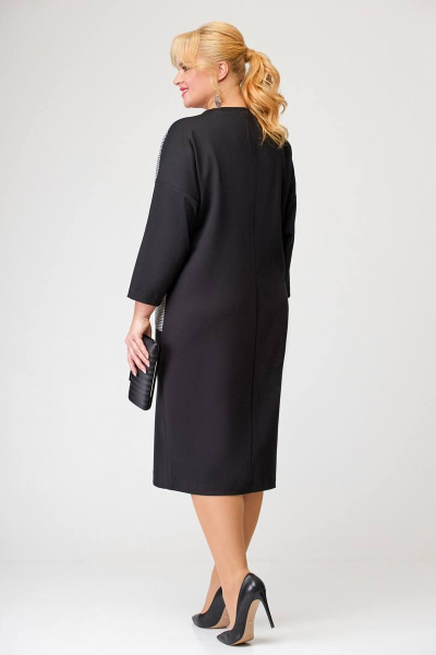 Платье из трикотажа с косыми подрезами и накладным карманом Swallow 641 - фото 7