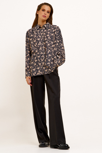 Блуза Панда 130740w черно-бежевый - фото 2