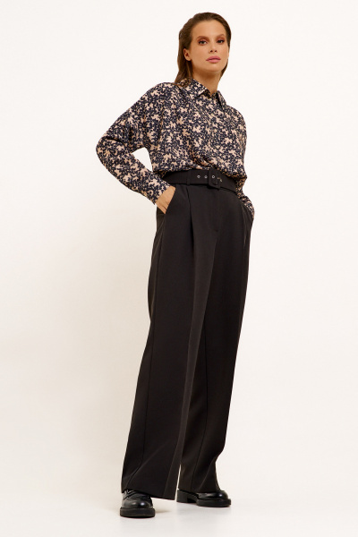 Блуза Панда 130740w черно-бежевый - фото 4