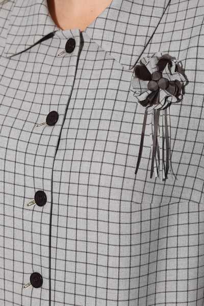 Жакет, юбка LeNata 21091 беж-в-клетку. - фото 7