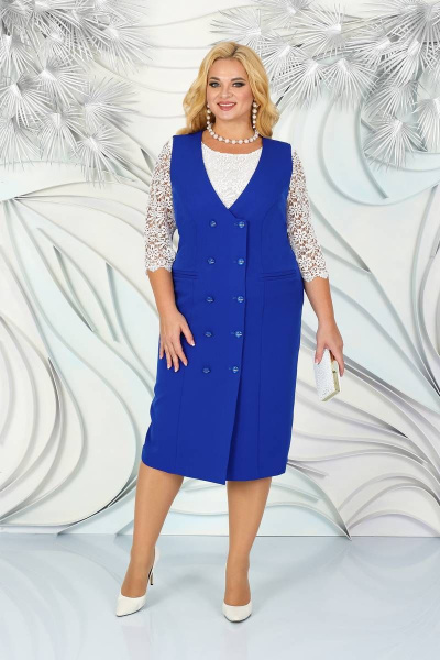 Блуза, сарафан Ninele 7403 василек - фото 1