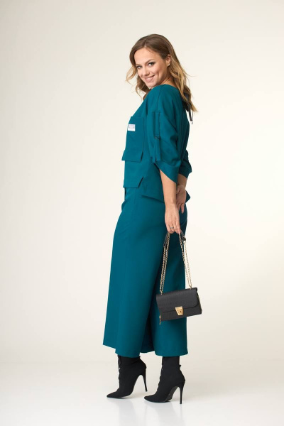 Блуза, кюлоты Taita plus 2131/23 морская_волна - фото 9