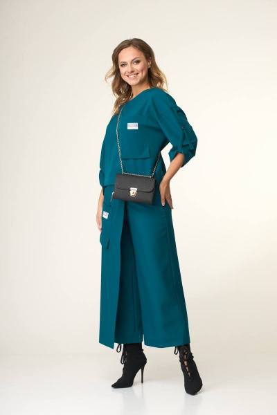 Блуза, кюлоты Taita plus 2131/23 морская_волна - фото 2