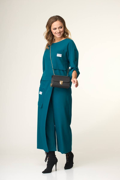 Блуза, кюлоты Taita plus 2131/23 морская_волна - фото 3