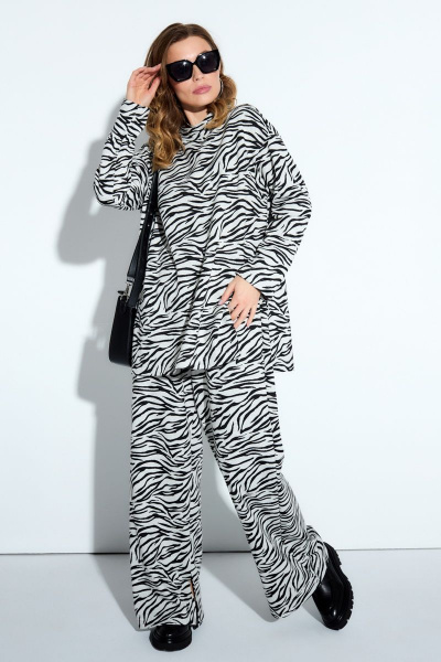 Брюки, джемпер TEZA 4195 черно-серый - фото 3