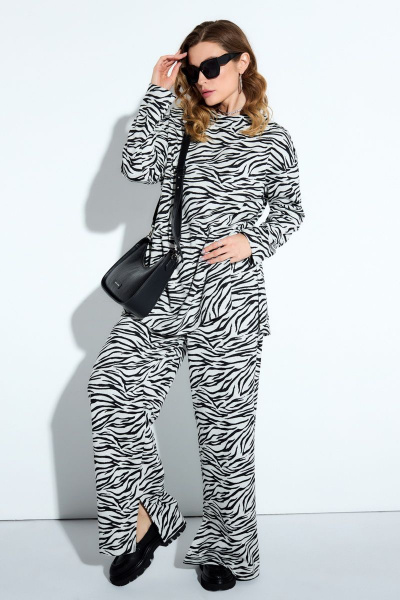 Брюки, джемпер TEZA 4195 черно-серый - фото 1