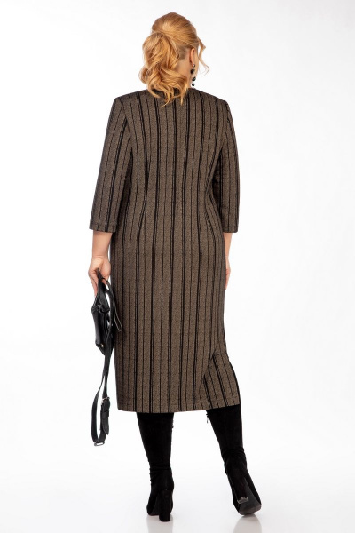 Платье демисезонное трикотажное в полоску с кокетками Tellura-L 1663 - фото 2
