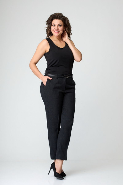 Брюки БелЭльСтиль 586-1 04 22 серая клетка - фото 5