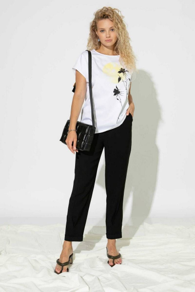 Демисезонные брюки из вискозы и текстиля с классической посадкой Femme & Devur 9883 1.3F(164) - фото 2