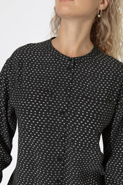 Свободная блуза с накладными карманами и застёжкой Femme & Devur 70884 1.32F(170) - фото 5