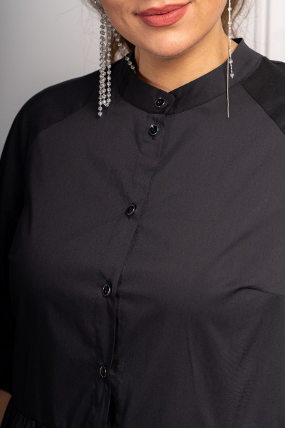 Платье-таранец с воланами и карманами в стиле бохо Andina 812 черный - фото 10