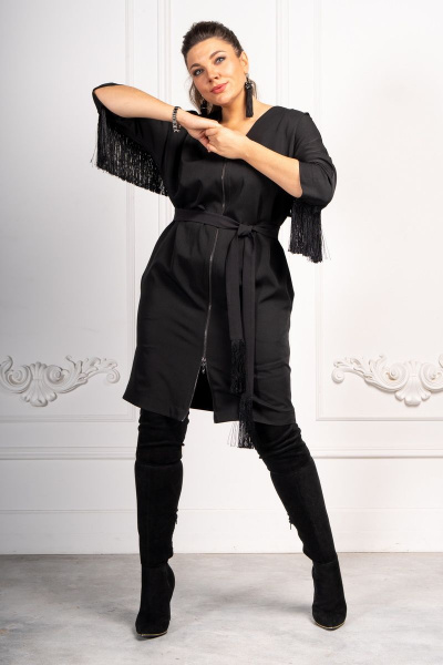 Платье Andina 813 черный - фото 7