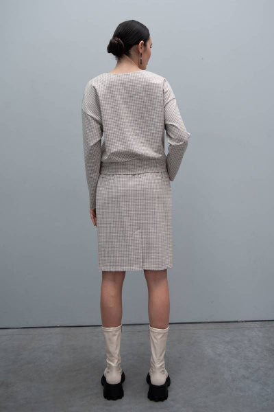 Юбка в мелкий принт из трикотажа для деловых и повседневных образов Femme & Devur 60194 1.50F(170) - фото 2