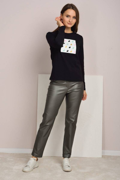 Джемпер с принтом и круглой горловиной для повседневных образов Femme & Devur 30761 1.3F(170) - фото 2