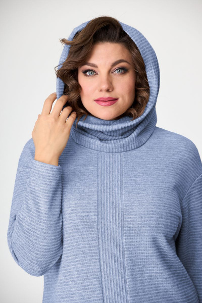 Платье БагираАнТа 843 голубой - фото 4