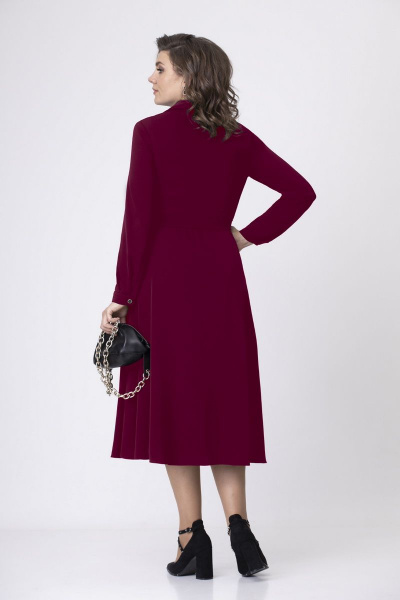 Платье с расклешенным низом из костюмной ткани и съемным поясом Avanti 1454-2 - фото 2