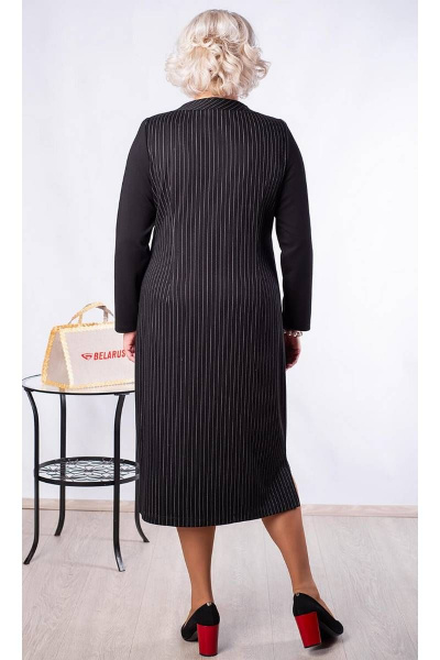 Платье полуприлегающее из вискозы и трикотажа с полоской Camelia 2241 1 - фото 4