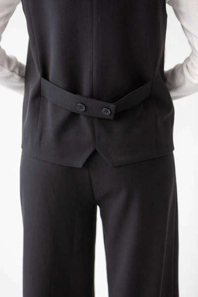 Жилет приталенный деловой стиль для офисных образов Ivera 3021 черный - фото 6