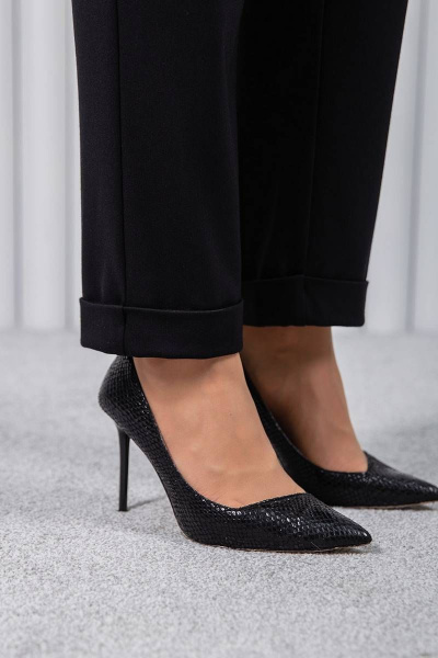 Брюки зауженные демисезонные из вискозы с манжетой ASV 2572 черный - фото 4