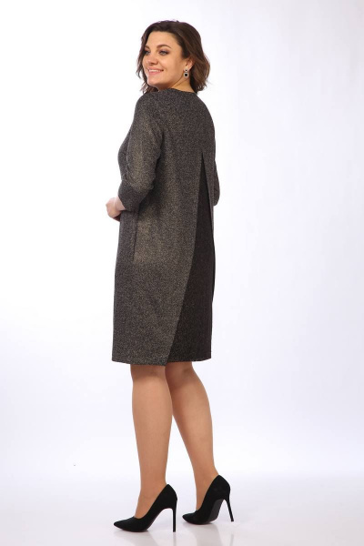 Платье классического силуэта с боковыми вставками Lady Style Classic 1507/2 бронзовый - фото 3