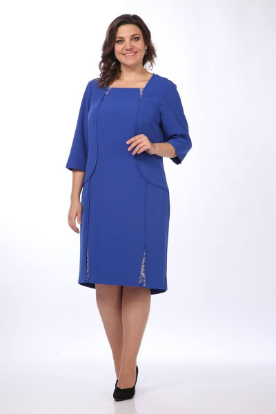 Платье с квадратным вырезом и вставками-имитациями жакета Lady Style Classic 747 - фото 1