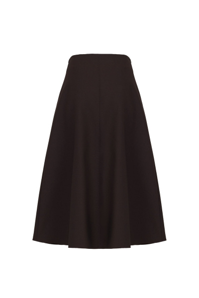 Юбка нарядный стиль из текстиля и хлопка Elema 4К-12873-1-164 коричневый - фото 3