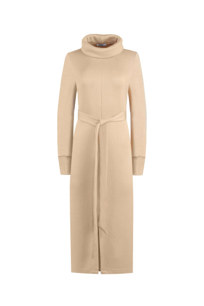 Платье на каждый день, демисезонное, трикотаж-вискоза, бежевое Elema 5К-12264-1-164 бежевый - фото 1