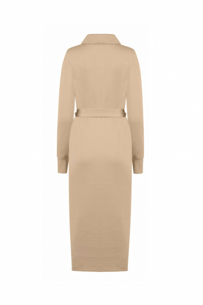 Платье на каждый день, демисезонное, трикотаж-вискоза, бежевое Elema 5К-12264-1-164 бежевый - фото 2