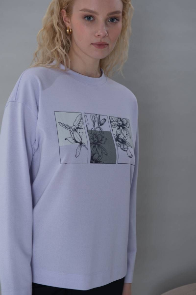 Фиолетовый джемпер с разрезами по бокам из трикотажа Femme & Devur 30629 1.25F(170) - фото 4