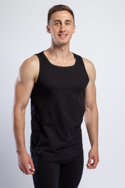 Майка из хлопка для круглый год SERGE 7308/62 black001 - фото 1