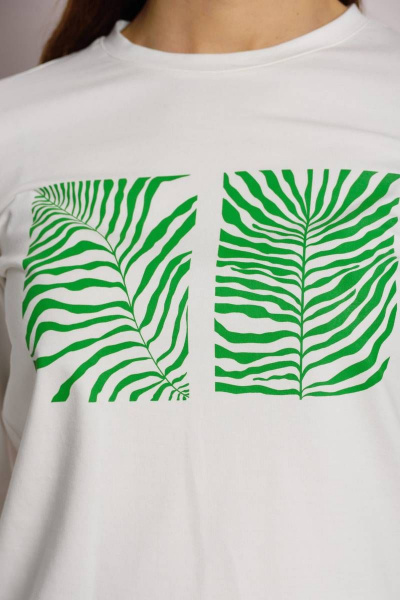 Классический платье из трикотажа с разрезом и контрастом Femme & Devur 30761 3.2F(170) - фото 3