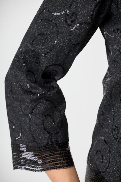 Нарядный жакет из пайеток и трикотажа с брошь-застежкой Solomeya Lux 601B - фото 4