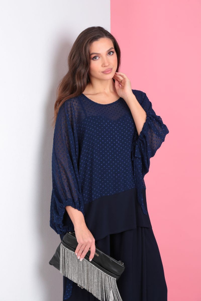 Блуза, брюки, топ Anastasia 961 синий - фото 7
