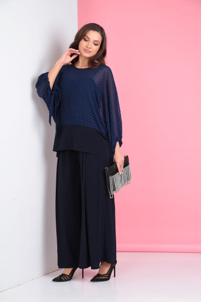 Блуза, брюки, топ Anastasia 961 синий - фото 6