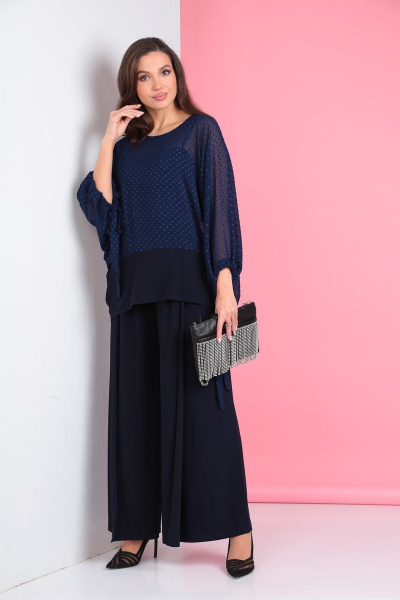 Блуза, брюки, топ Anastasia 961 синий - фото 5