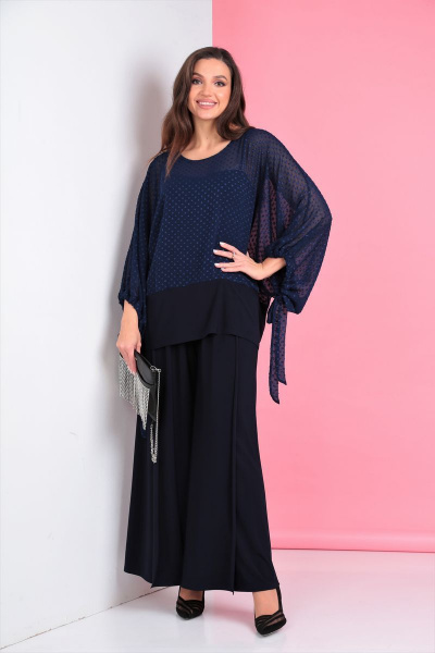 Блуза, брюки, топ Anastasia 961 синий - фото 1