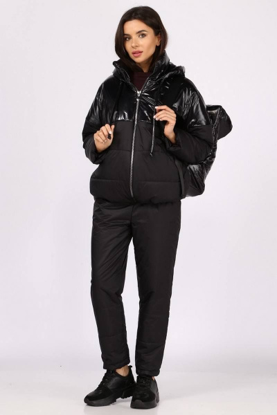 Брюки демисезонные с карманами и регулировкой по низу Faufilure C924 черный - фото 2